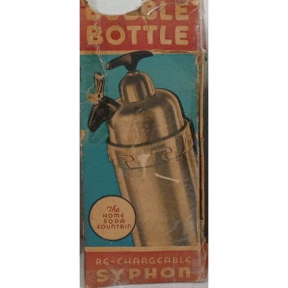 Vintage Bubble Bottle Home Soda Fountain Syphon System 10" - Picture 7 of 7